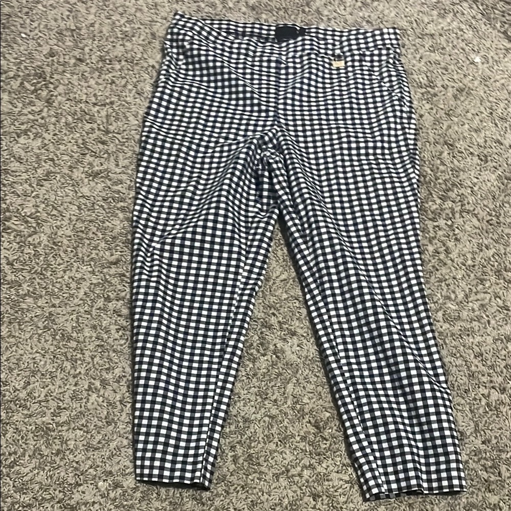 Rafaella Black and White Checkered Capris